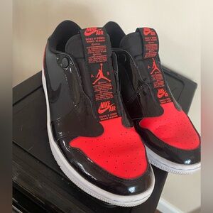 Women’s Air Jordan 1 low slip black hot punch (infra-bred)